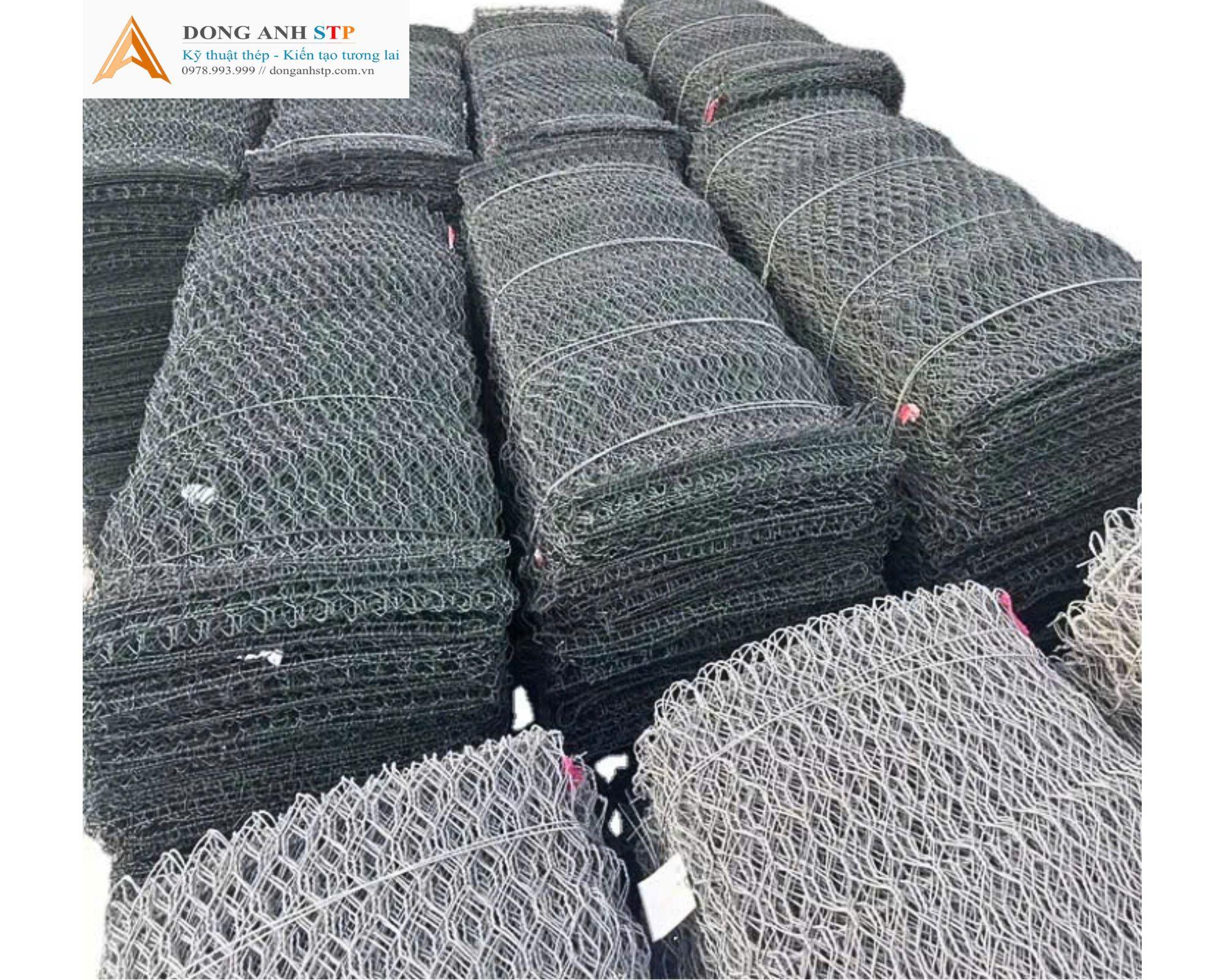 Mố cầu sử dụng rọ đá để gia cố, tạo sự vững chắc và thẩm mỹ